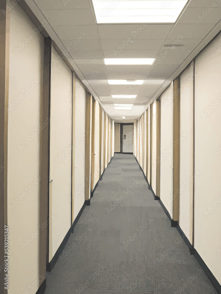 corridor in a building corridor in a building