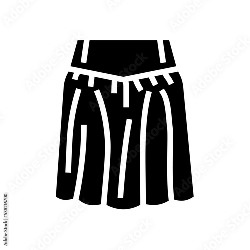 yoke skirt glyph icon vector. yoke skirt sign. isolated symbol illustration