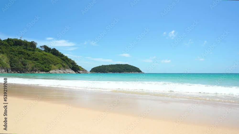 Idyllic tropical sea sky clouds. Sand sea water turquoise. Idyllic tropical sea sky clouds. Sand sea water turquoise.