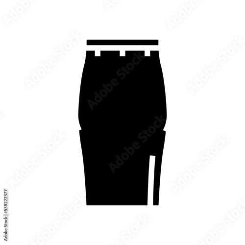 pencil skirt glyph icon vector. pencil skirt sign. isolated symbol illustration