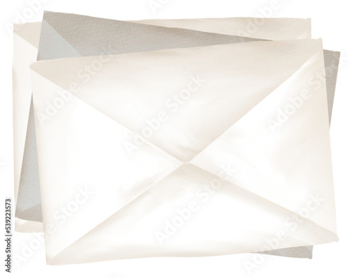 old envelope isolated watercolor 