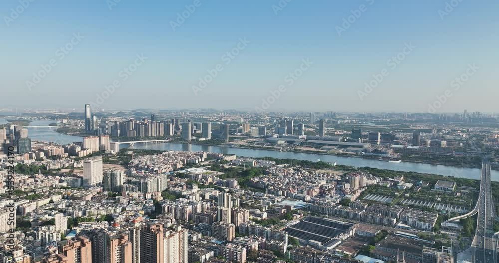 Aerial view of CBD in Guangzhou, China. Aerial view of CBD in Guangzhou, China.