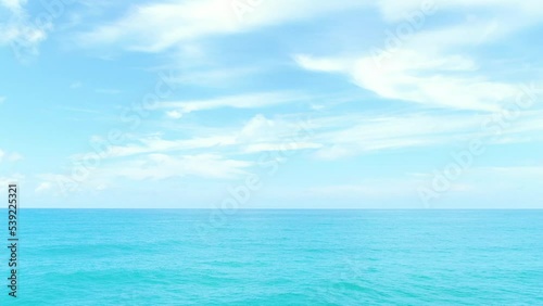 Wallpaper Mural blue sky and clouds. sea water turquoise.  Landscape  aerial view drone over ocean sunny.  Torontodigital.ca