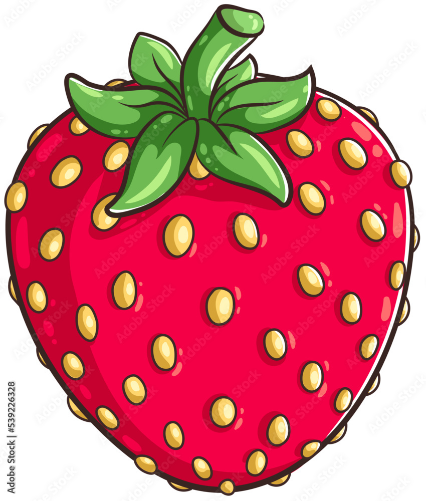 Obraz premium Niedliche Erdbeere - Vektor-Illustration