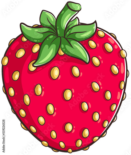 Niedliche Erdbeere - Vektor-Illustration