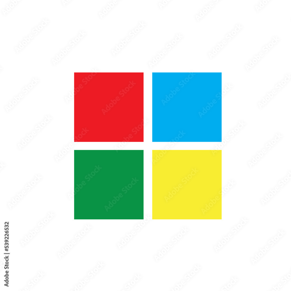 4 cuadrados diferentes. Dibujo vectorial. 4 cuadrados diferentes. Dibujo vectorial.