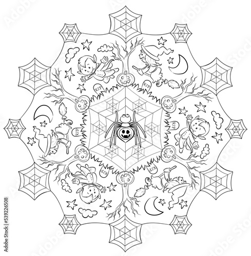Halloween Mandala - Vektor-Illustration