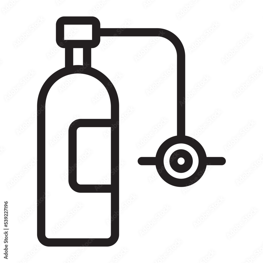 oxygen tube line icon oxygen tube line icon
