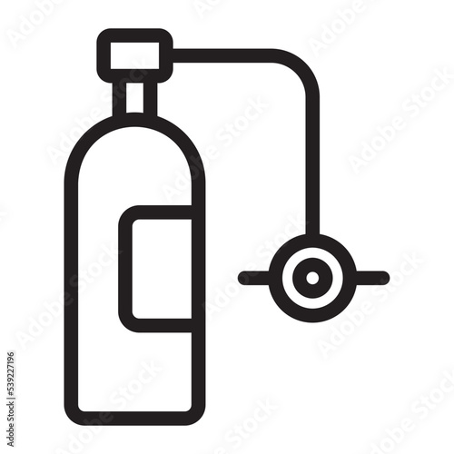 oxygen tube line icon