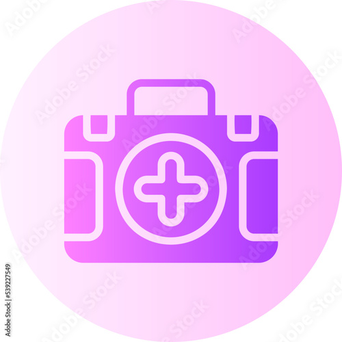 first aid kit gradient icon photo