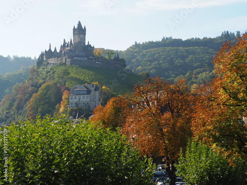 Reichsburg bei Cochum im sonnigen Nebel