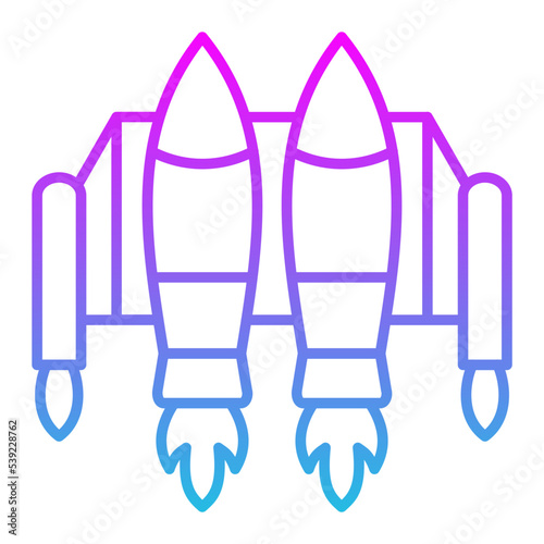 Jetpack Line Gradient Icon