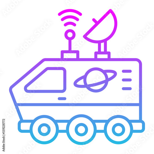 Space Rover Line Gradient Icon