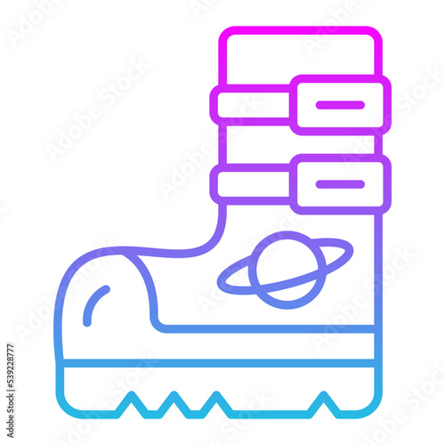 Space Boots Line Gradient Icon