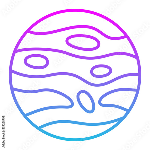 Venus Line Gradient Icon