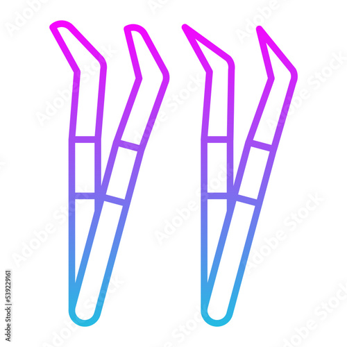 Tweezers Line Gradient Icon
