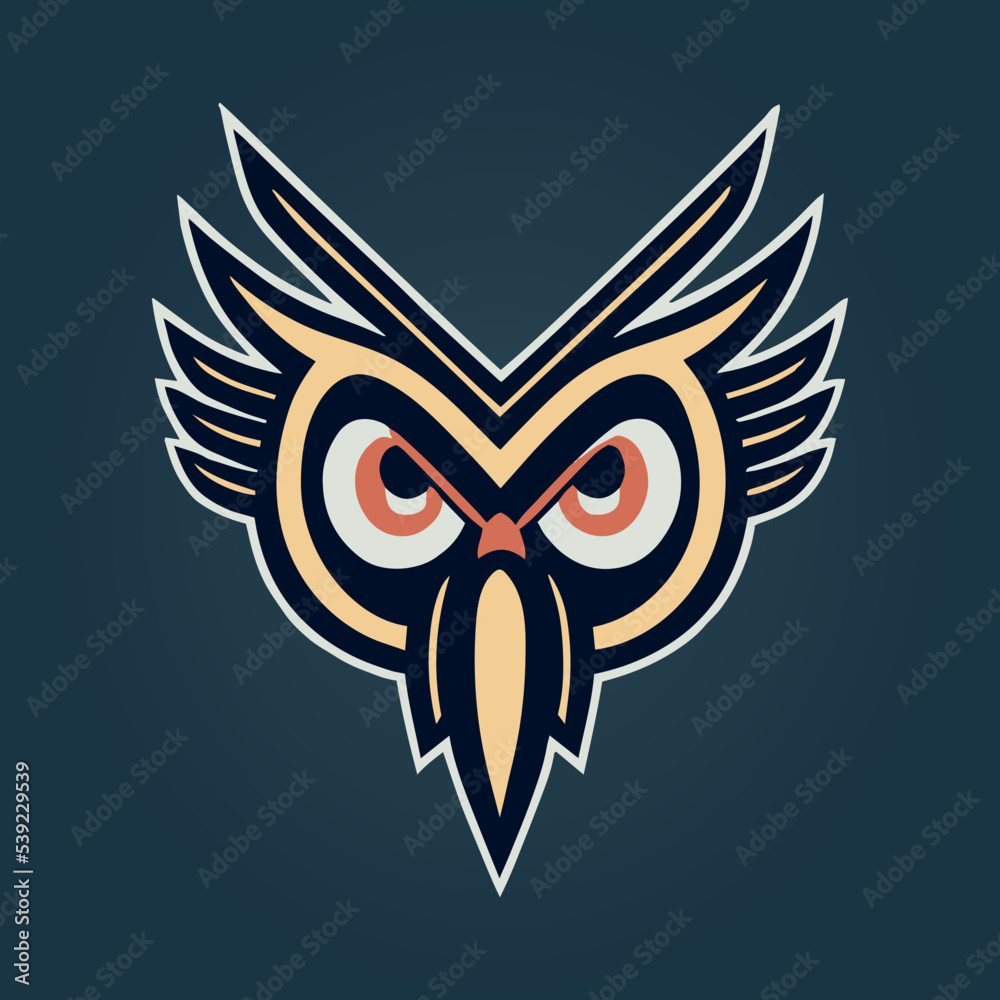 Bird logo icon. Vector animal head for mascot. Badge of eagle, falcon for sport team. Football, hockey, baseball logotype. Hawk isolated emblem. College game label. Graphic art symbol.
