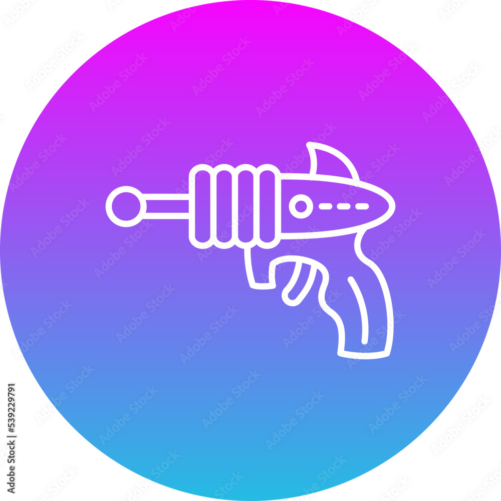 Space Gun Gradient Circle Line Inverted Icon Space Gun Gradient Circle Line Inverted Icon