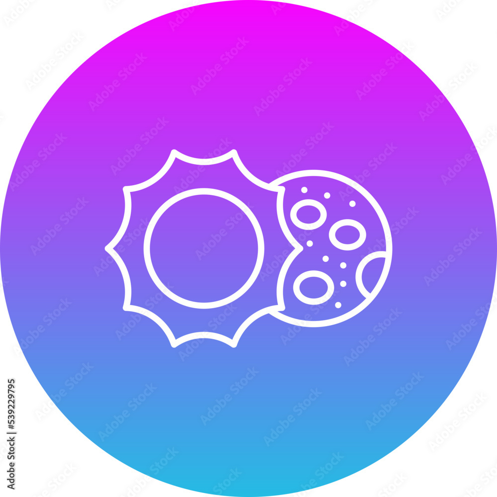 Lunar Eclipse Gradient Circle Line Inverted Icon Lunar Eclipse Gradient Circle Line Inverted Icon