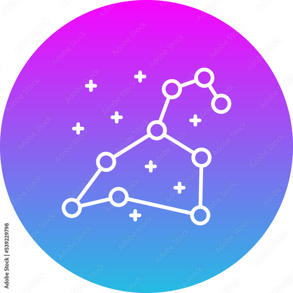 Constellation Gradient Circle Line Inverted Icon Constellation Gradient Circle Line Inverted Icon