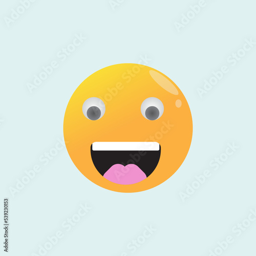 smiley yellow emotion happy cheerful fun character expression vector illustration