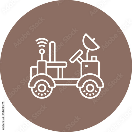 Moon Rover Multicolor Circle Line Inverted Icon