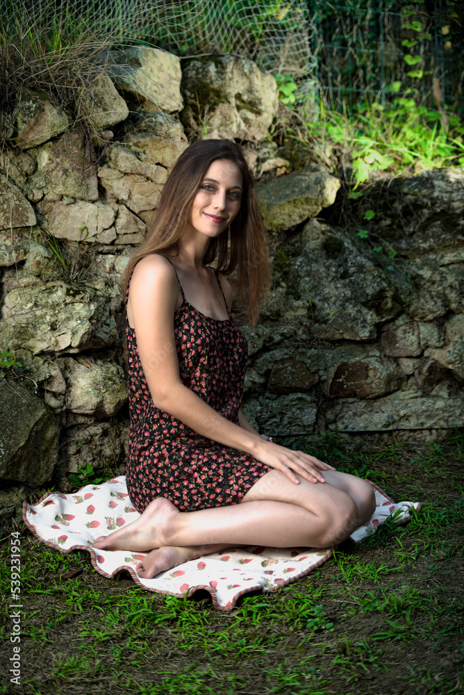 Young woman in a garden Young woman in a garden