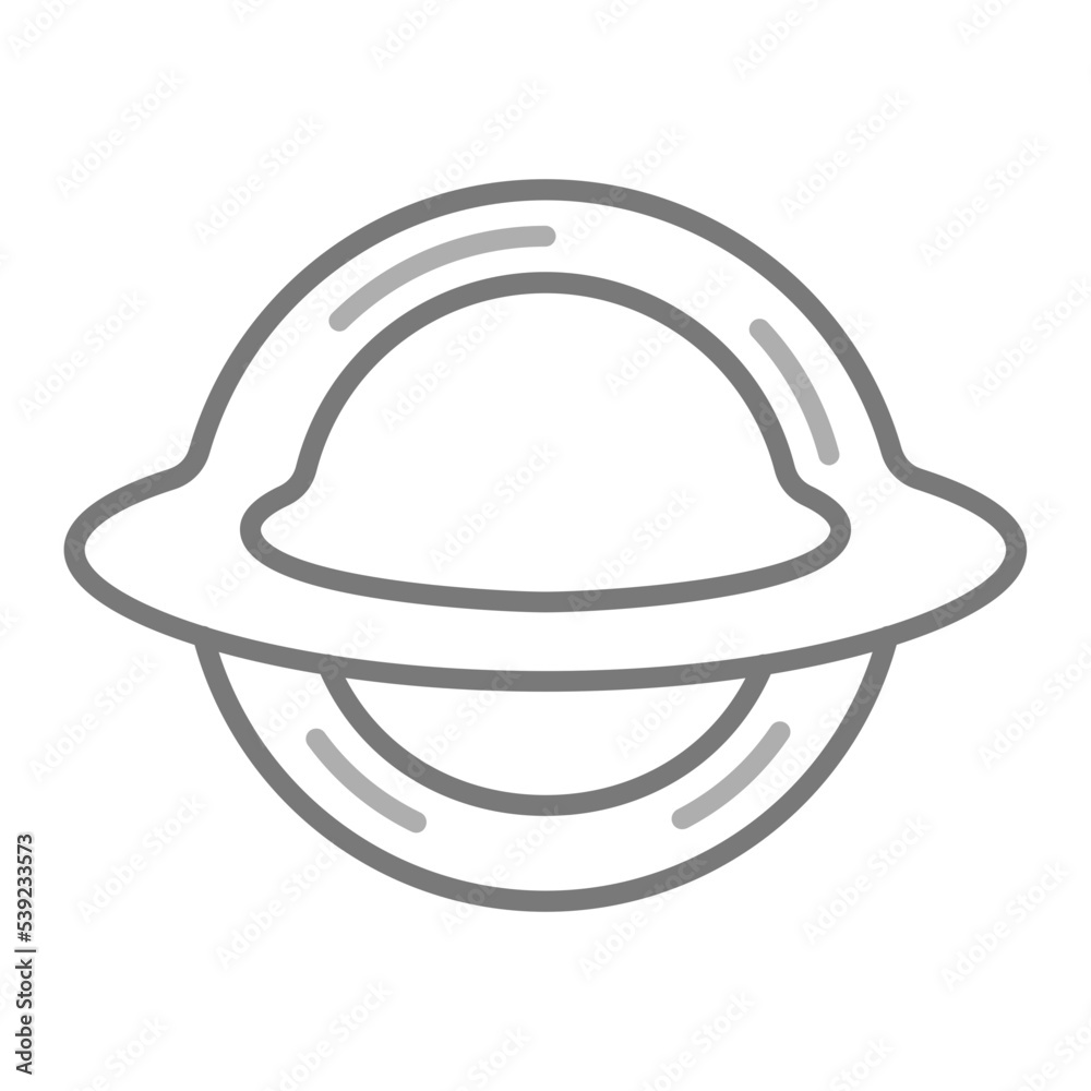 Fototapeta premium Black Hole Greyscale Line Icon