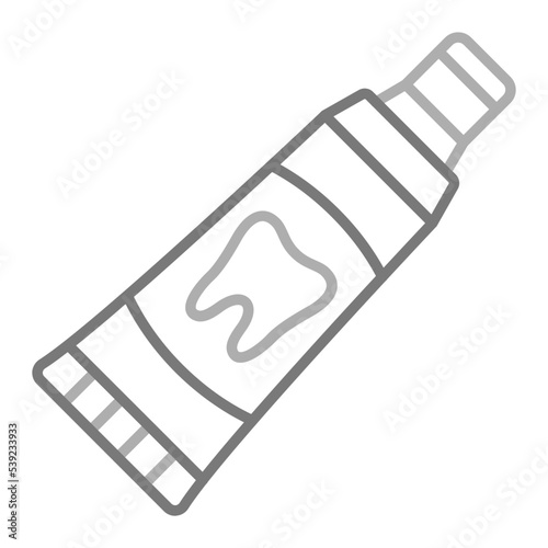 Toothpaste Greyscale Line Icon