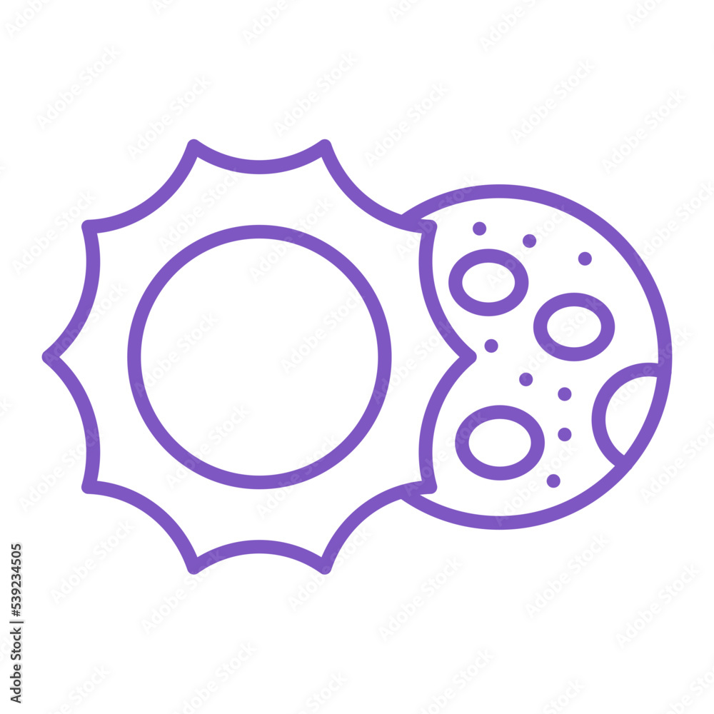 Lunar Eclipse Multicolor Line Icon Lunar Eclipse Multicolor Line Icon