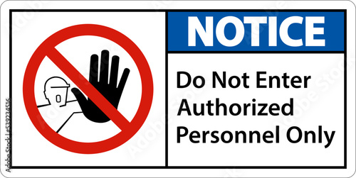 Notice Do Not Enter Authorized Personnel Only Sign