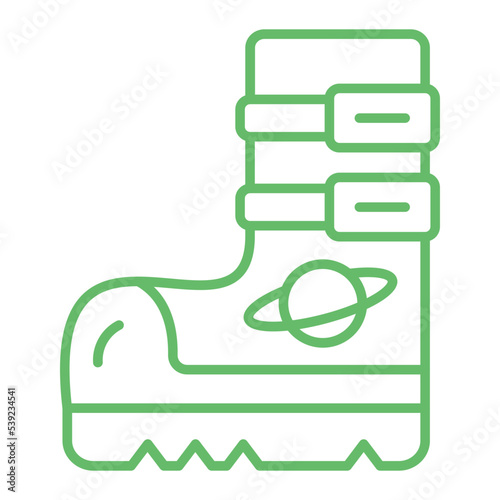Space Boots Multicolor Line Icon