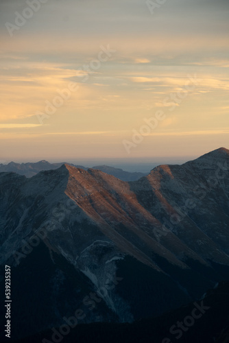 sunrise mountain range