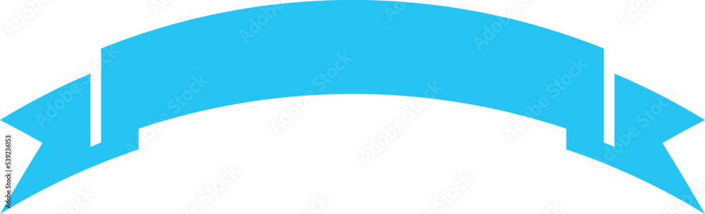 Blue ribbon banner. Paper title decorative element Blue ribbon banner. Paper title decorative element