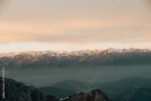 sunrise mountain range