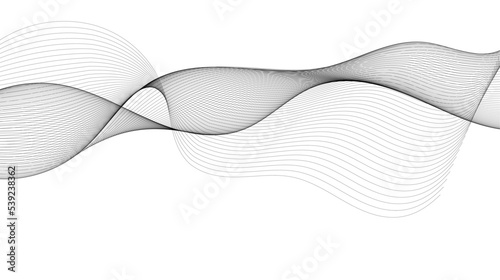 Vector illustration for modern business design. Abstract gray wave isolated on white background. Digital frequency track equalizer. Futuristic wallpaper. Cool element for presentations © amirfaoezan