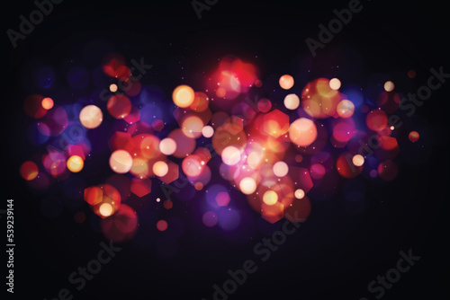 realistic bokeh lights background vector design
