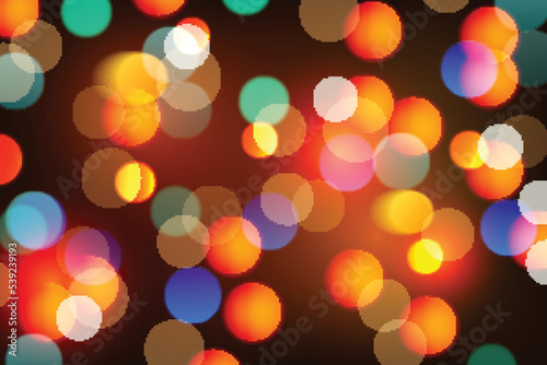 realistic bokeh lights background vector design