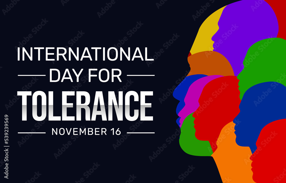 International Day for Tolerance Background with diverse colors and