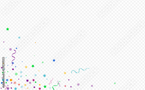 Colored Streamer Celebrate Vector Panoramic