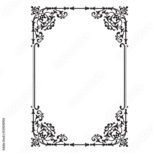 Frame, in the style of an ornament, Vector illustration eps 10, Art.	