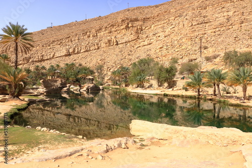 the spectacular nature of Wadi Bani Khalid, Oman photo