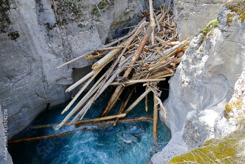 Log Jam in the canyon