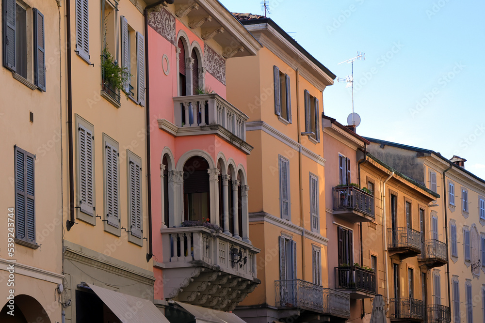palazzi storici di vigevano in italia, historical buildings of vigevano in italy 