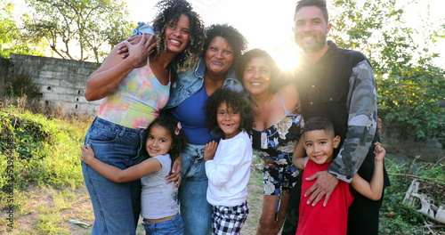 Hispanic family together  Brazilian south american people