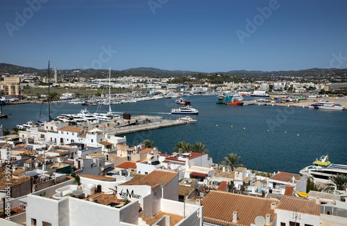 harbor, coast, sea, ibiza castle, old town, ibiza, spain, balearic Islands, Mediterranean Sea, © A