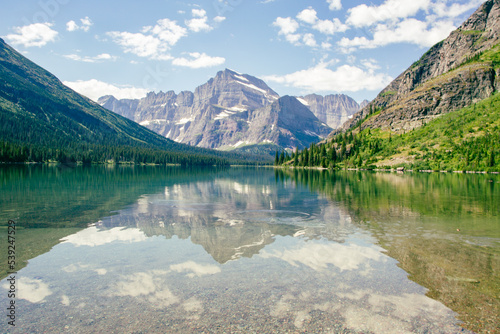 Lake Josephine in Glacier National PArk  photo