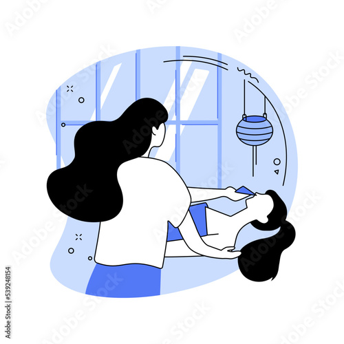 Ayurveda retreat isolated cartoon vector illustrations.