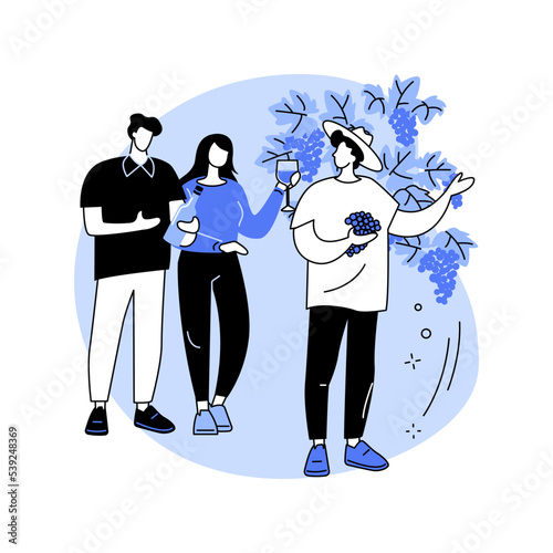 Visit vineyard isolated cartoon vector illustrations.