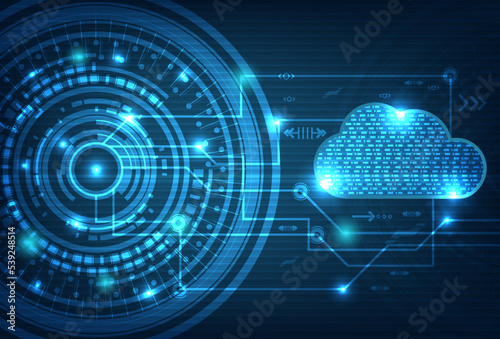 abstract vector cloud technology internet data services concept innovation design background